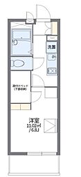 レオパレスたか 1Kの間取図画像