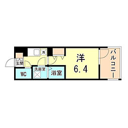 アーバンパーク御幣島 1Kの間取図画像
