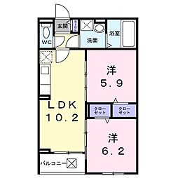 アルストロメリアV 2LDKの間取図画像