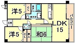 ボンシックコロニー1 3LDKの間取図画像