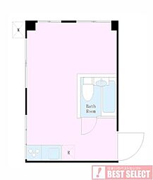 第五スエヒロマンション ワンルームの間取図画像