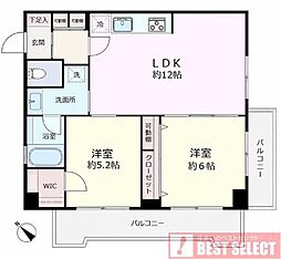 第二並木町サニーコーポ 2LDKの間取図画像