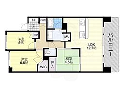 ジェイグラン阿倍野文の里 3LDKの間取図画像