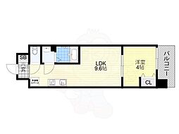 仮)AND TERRACE文の里 1LDKの間取図画像
