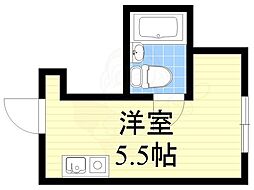 ラパンジール天王寺 ワンルームの間取図画像