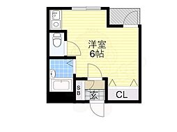 パウゼ寺田町駅前 ワンルームの間取図画像