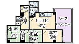 レジデンス・トーア 3DKの間取図画像
