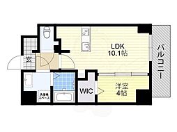 ミラージュパレス天王寺堀越町 1LDKの間取図画像