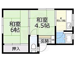 グリーンハイツ 2Kの間取図画像