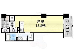 ロイヤルパークス桃坂 ワンルームの間取図画像