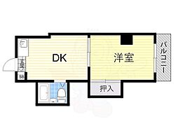ロイヤル小路 1DKの間取図画像