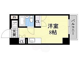 ライオンズマンション今里第3壱番館 ワンルームの間取図画像
