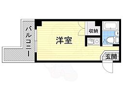 メゾン真法院 ワンルームの間取図画像