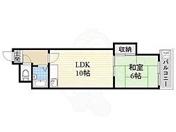 サンプラザ今里6番館 1LDKの間取図画像
