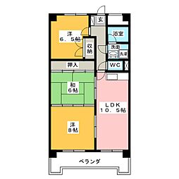 ひまりビル 8階3LDKの間取り