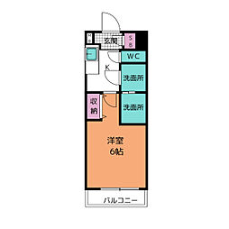 名古屋市天白区古川町マンション 1Kの間取図画像