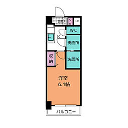 名古屋市天白区古川町マンション 1Kの間取図画像