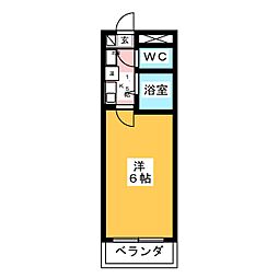 ルネッサンスワン 1Kの間取図画像