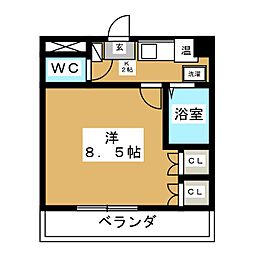HKマンション北沢東 1Kの間取図画像