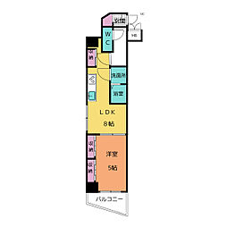 S-RESIDENCE神沢afford 1LDKの間取図画像