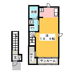 アミアイレ神の倉 1SKの間取図画像