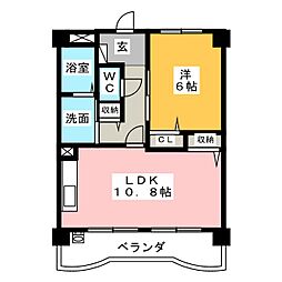 CENTRALFERS 1LDKの間取図画像