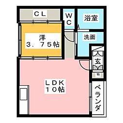 ハーモニーテラス野並7 1LDKの間取図画像