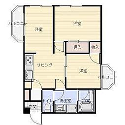 テラスレジデンス鳴海B 2LDKの間取図画像