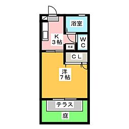 セフィラ野並 1Kの間取図画像