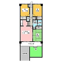 グランドメゾン熊野 3LDKの間取図画像