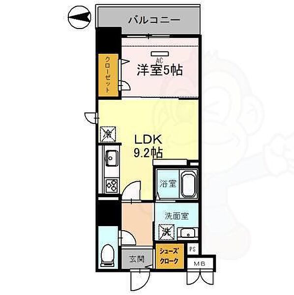 (仮)西宮北口　深津町プロジェクト ｜兵庫県西宮市深津町(賃貸マンション1LDK・5階・39.63㎡)の写真 その2