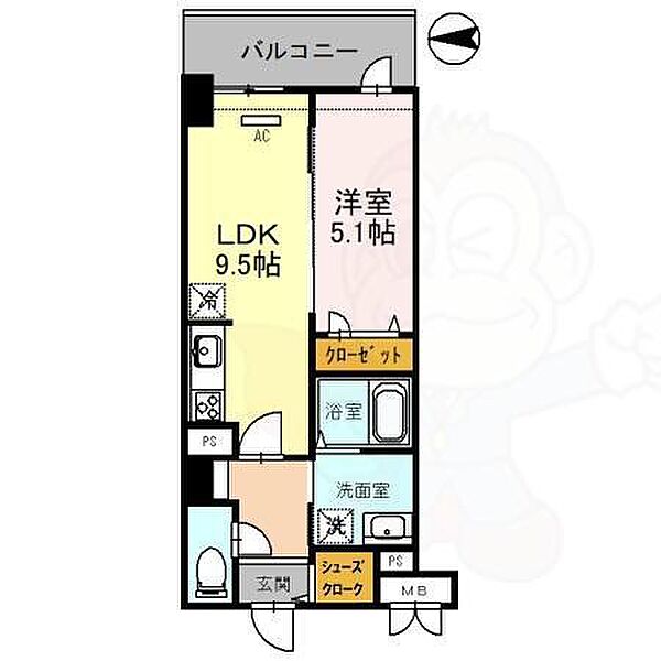 (仮)西宮北口　深津町プロジェクト ｜兵庫県西宮市深津町(賃貸マンション1LDK・6階・39.63㎡)の写真 その2