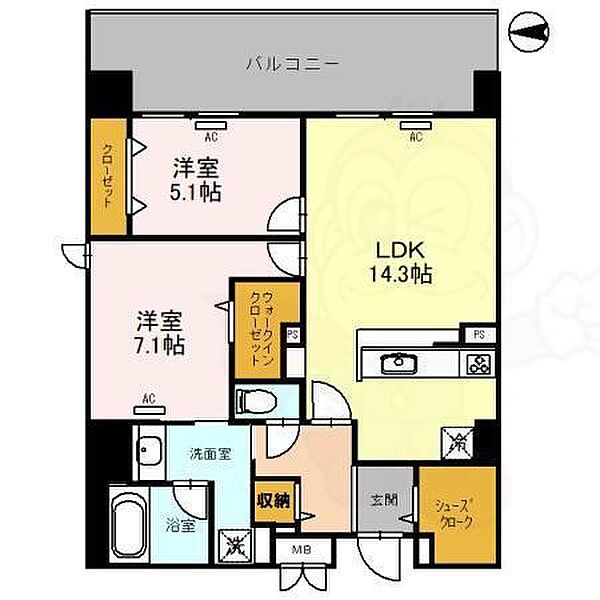 (仮)西宮北口　深津町プロジェクト ｜兵庫県西宮市深津町(賃貸マンション2LDK・8階・67.08㎡)の写真 その2