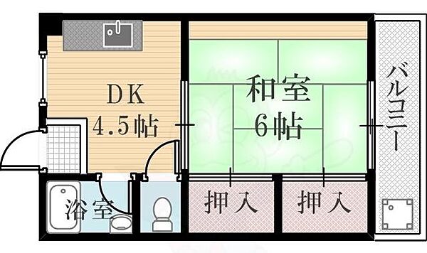 フタミハイツ ｜兵庫県西宮市二見町(賃貸マンション1DK・2階・28.00㎡)の写真 その2