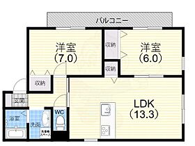 ブルーナハイツ  ｜ 兵庫県西宮市薬師町（賃貸アパート2LDK・2階・59.69㎡） その2