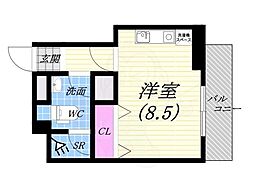 ガーデン協和 1Kの間取図画像