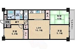 伊丹春日丘アーバンコンフォートB棟 3LDKの間取図画像