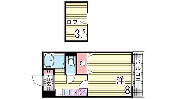 兵庫県神戸市垂水区大町１丁目(賃貸アパート1SK・2階・24.48㎡)の写真 その2