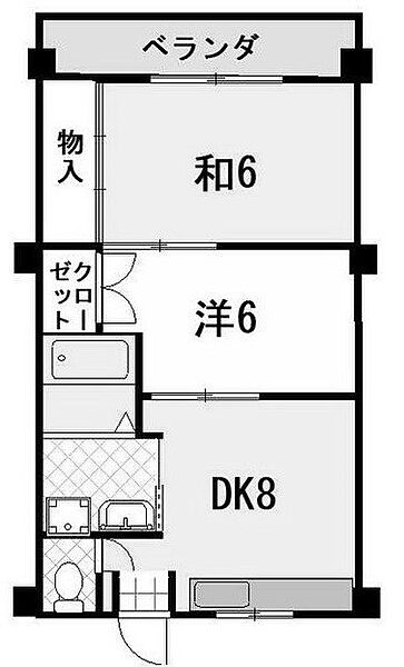 舞子坂ハイム ｜兵庫県神戸市垂水区舞子坂１丁目(賃貸マンション2DK・3階・40.00㎡)の写真 その2