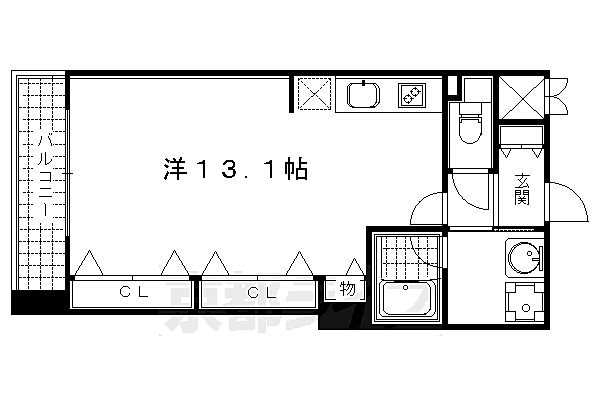 烏丸アネックスII 617｜京都府京都市中京区梅忠町(賃貸マンション1K・6階・35.23㎡)の写真 その2