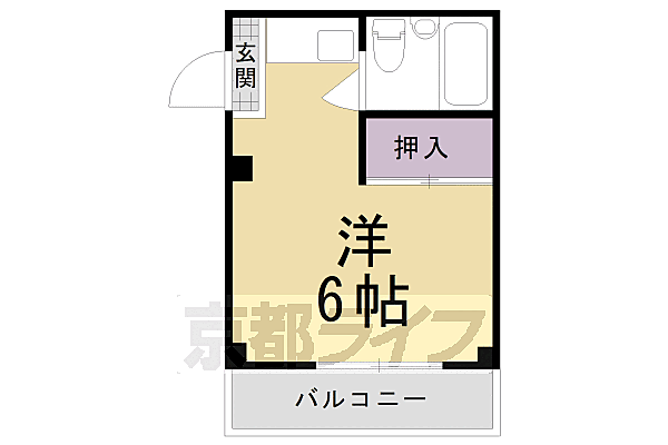 アズィールＡ棟 6｜京都府京都市左京区北白川上池田町(賃貸マンション1K・2階・18.00㎡)の写真 その2