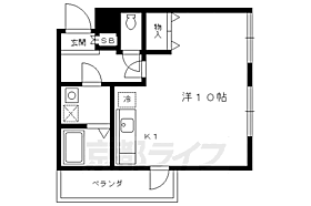 マンション佐脇 201 ｜ 京都府京都市左京区北白川西町（賃貸マンション1K・2階・22.71㎡） その2