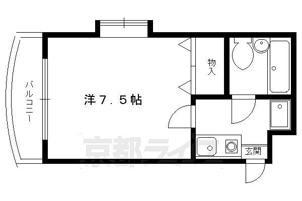 アーバンレジデンス神山台 201｜京都府京都市左京区静市市原町(賃貸マンション1K・2階・20.30㎡)の写真 その2