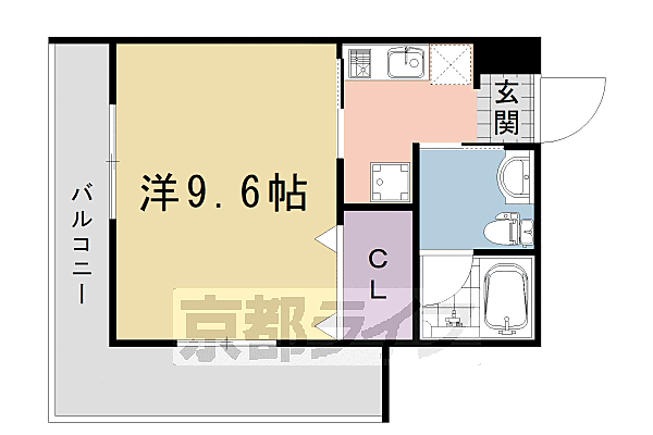 クレア　ラ・クーオ 301｜京都府京都市中京区西ノ京中御門東町(賃貸マンション1K・3階・28.56㎡)の写真 その2