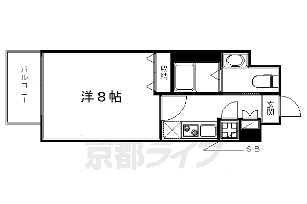 レジディア洛北 108｜京都府京都市左京区田中南西浦町(賃貸マンション1K・1階・26.46㎡)の写真 その2