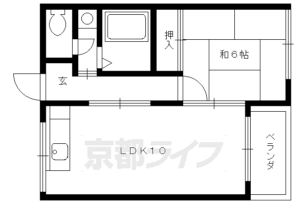 ＳＡＭＳＱＵＡＲＥ宝ヶ池 405｜京都府京都市左京区上高野上荒蒔町(賃貸マンション1LDK・4階・36.91㎡)の写真 その2