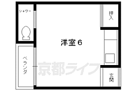 ハイツ松ヶ崎 1-B ｜ 京都府京都市左京区松ケ崎杉ケ海道町（賃貸アパート1R・1階・12.69㎡） その2