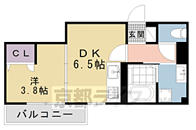 シュペリール 202 ｜ 京都府京都市左京区田中西春菜町（賃貸アパート1DK・2階・27.73㎡） その2