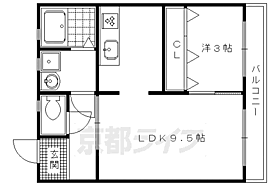 ハイツ福田 2-B ｜ 京都府京都市左京区一乗寺西杉ノ宮町（賃貸アパート1LDK・2階・32.00㎡） その2