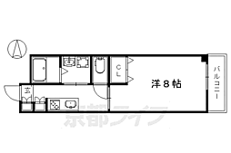 ＧＲＡＣＥ北白川 2階1Kの間取り